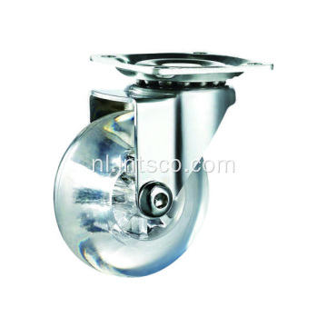 75 mm Transparante PU-Caster Wheels Swivel